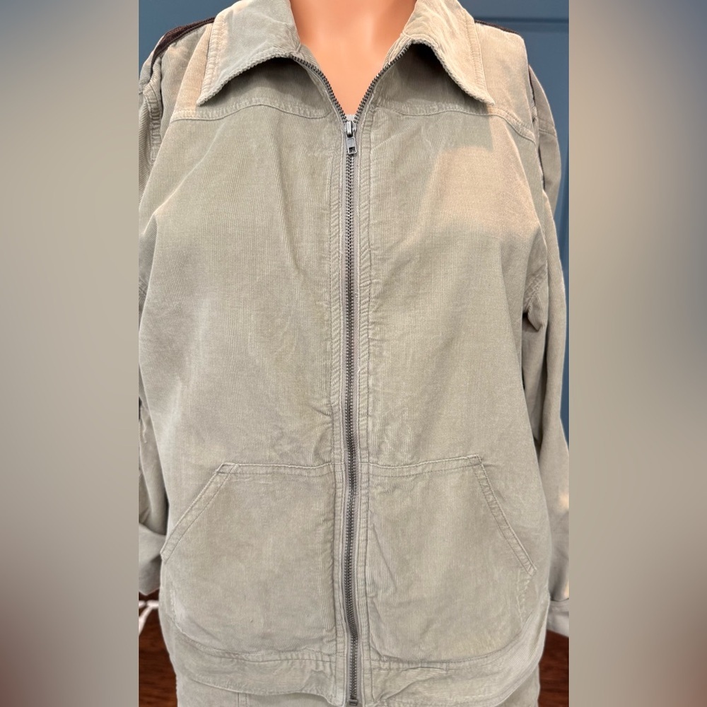 Silverbird Corduroy Track Set Tan Stripe Jacket Pants Womens M - Picture 6 of 12